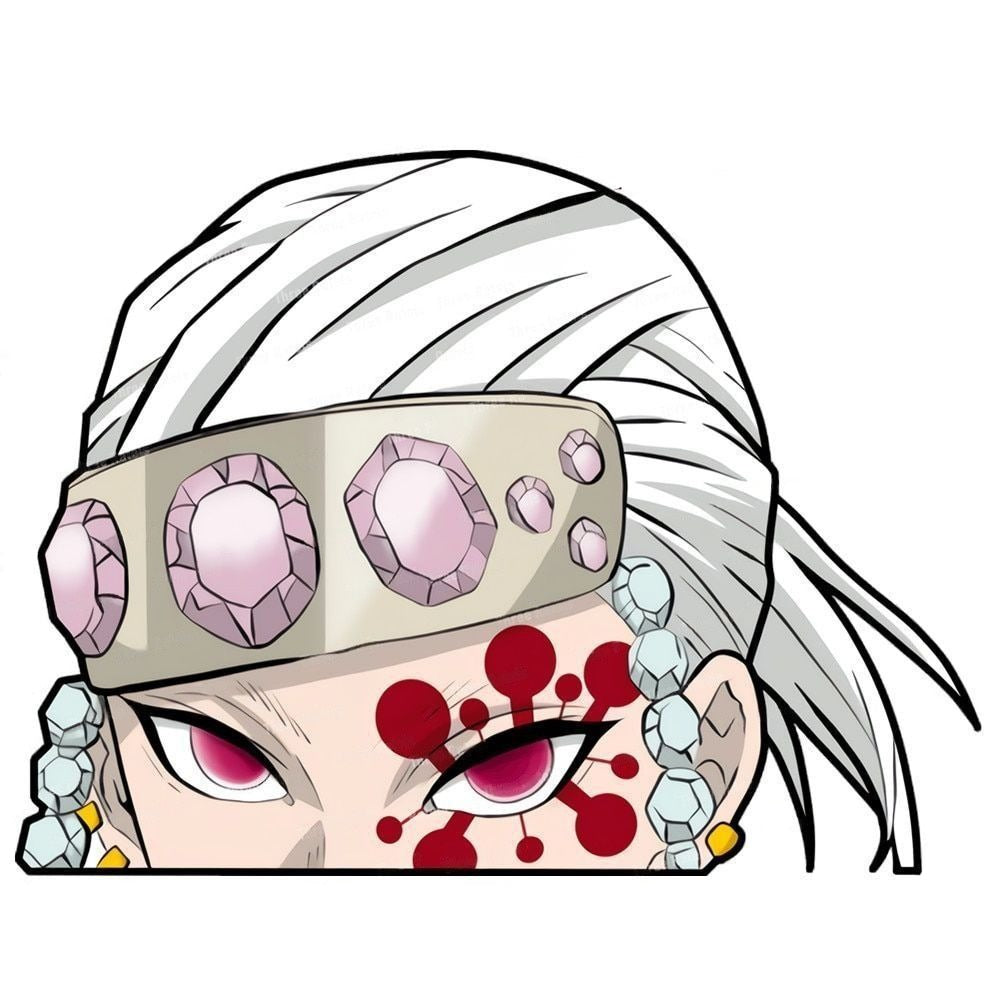 Demon Slayer 'Tengen Uzui | Fiercer Eyes | 2.0' Vinyl Car Peeker Sticker