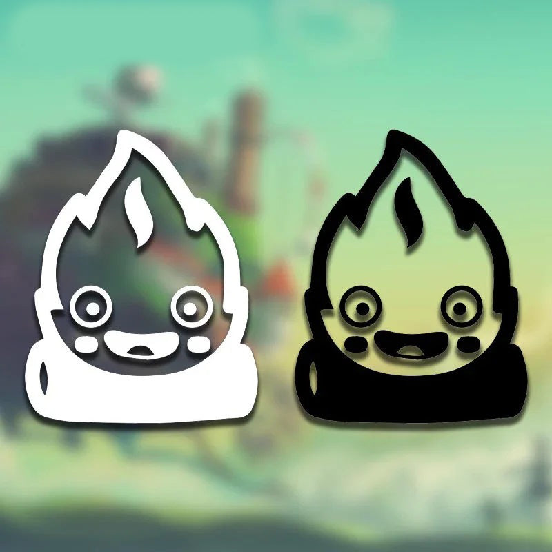 Calcifer Flame 'Joyful' Vinyl Car Sticker