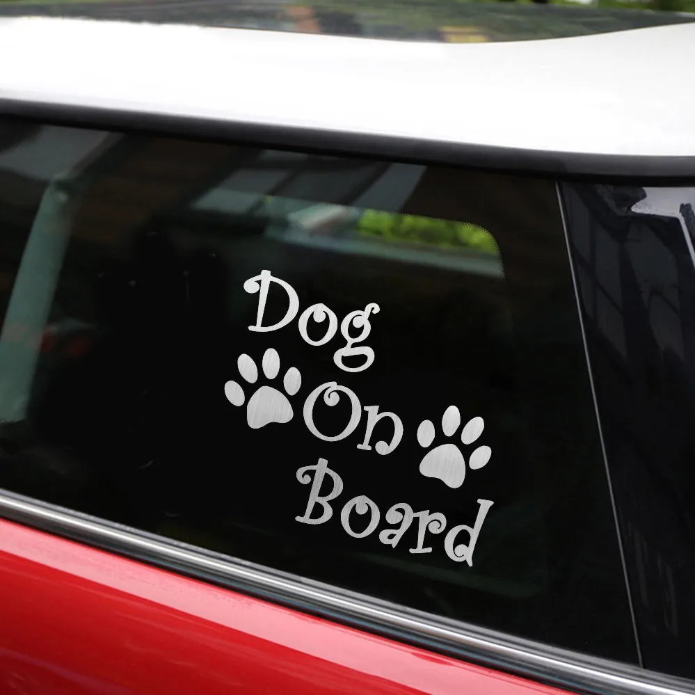 Dog On Board 'Paw Prints' Vinyl Car Sticker