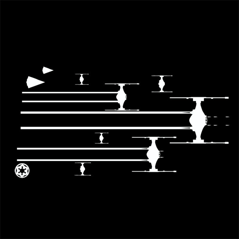 Star Wars 'Tie Fighters Battle | Shooting' Vinyl Car Sticker