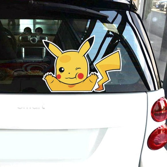 Pokemon 'Pikachu | Winking' Vinyl Car Peeker Sticker