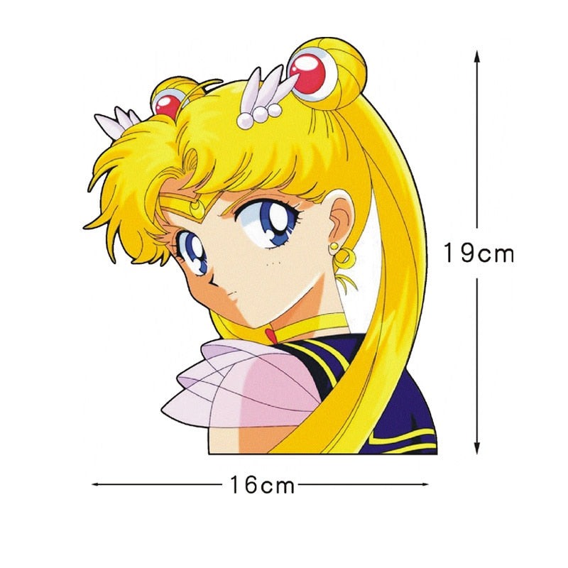 Sailor Moon 'Looking Back' Vinyl Car Peeker Sticker