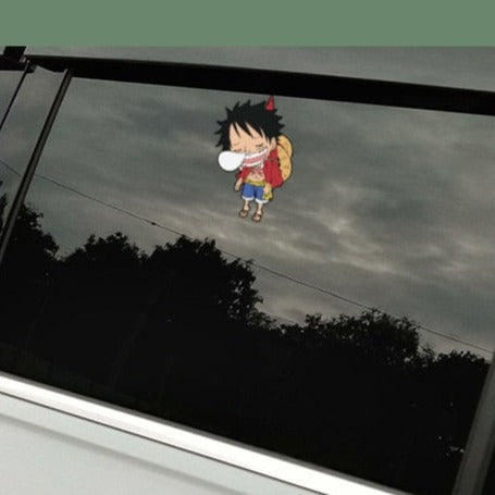 One Piece 'Hanging Luffy | Snot Bubble' Vinyl Car Sticker
