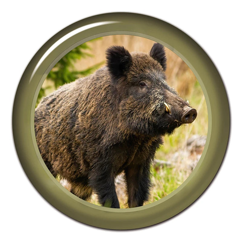 Wild Boar 'Round' Vinyl Car Sticker
