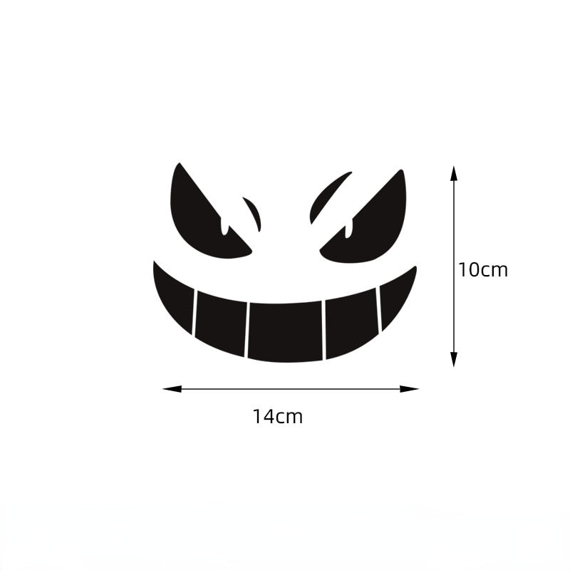 Pokemon 'Gengar | Evil Smiley Face' Vinyl Car Peeker Sticker