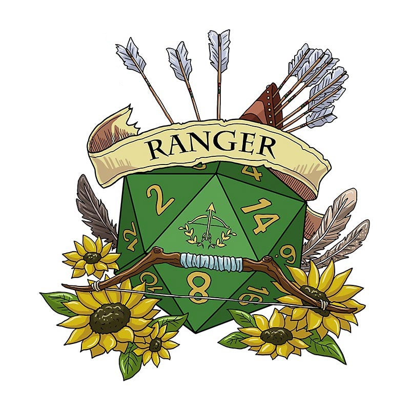 Dungeons & Dragons 'Ranger Dice' Vinyl Car Sticker