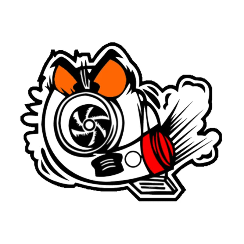 Turbo Snail 'Outraged | Orange Eyes' Vinyl Car Sticker