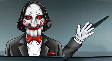 Saw 'Billy the Puppet | Waving' Vinyl Car Wiper Sticker