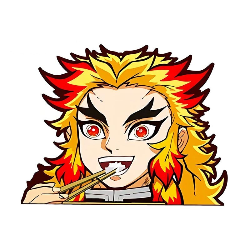 Demon Slayer 'Kyojuro Rengoku | Eating Rice' Vinyl Car Sticker