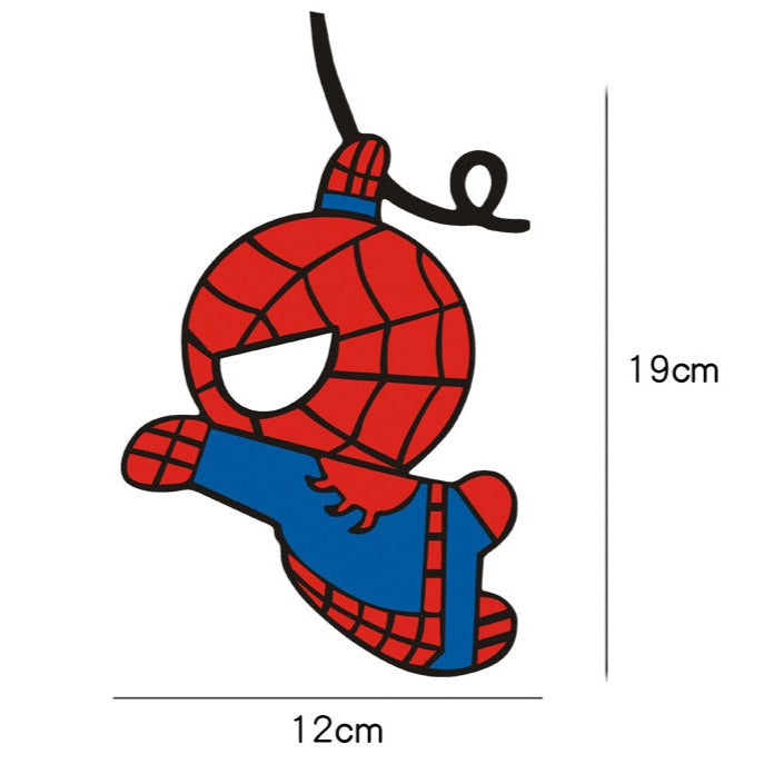 Spider-Man 'Hanging And Web Shooting | Left' Vinyl Car Sticker