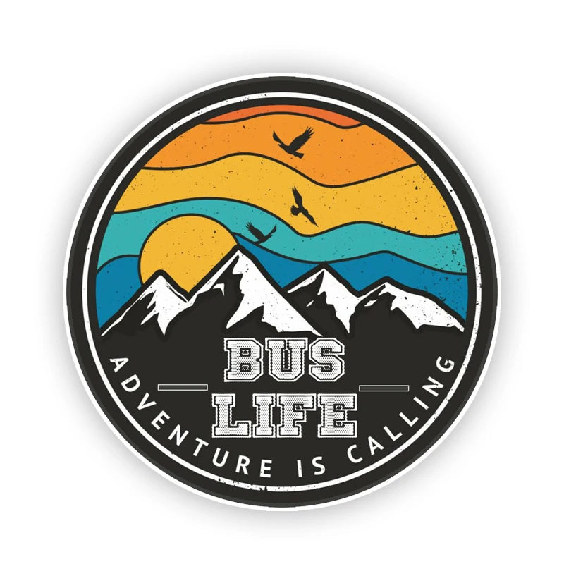 Bus Life 'Adventure Is Calling' Vinyl Car Sticker