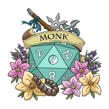 Dungeons & Dragons 'Monk Dice' Vinyl Car Sticker