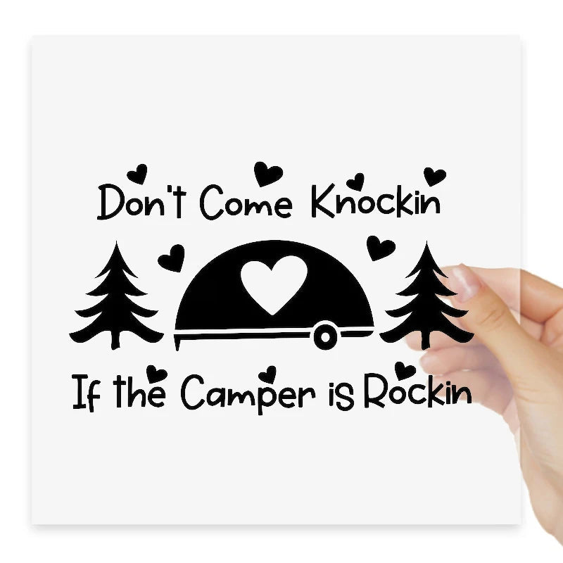 Travel 'Don't Come Knockin If The Camper Is Rockin' Vinyl Car Sticker