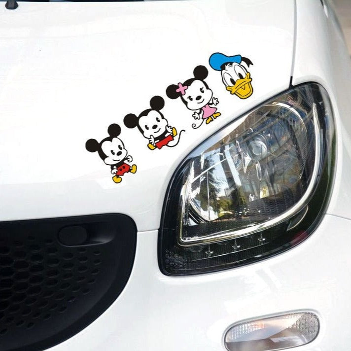 Mickey And Minnie Mouse 'Donald Duck Head' Vinyl Car Sticker