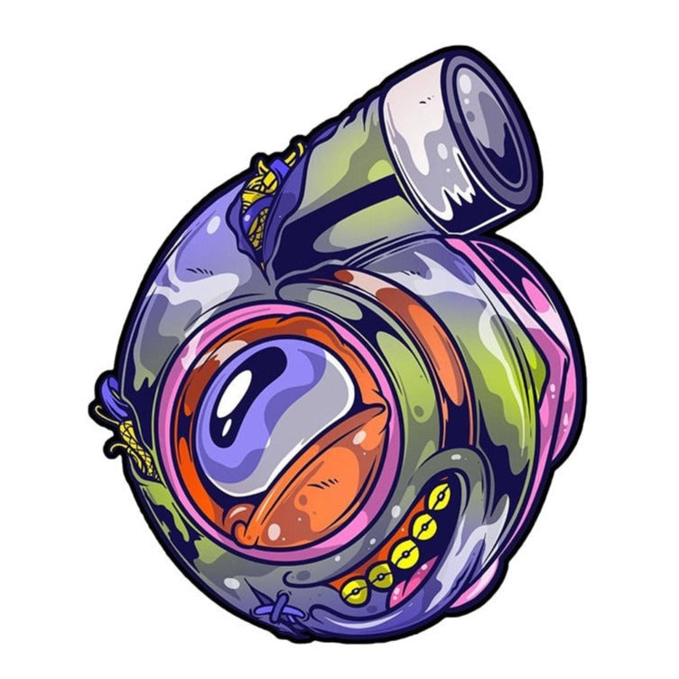 Cool 'Monster Engine | Snail | Violet' Vinyl Car Sticker