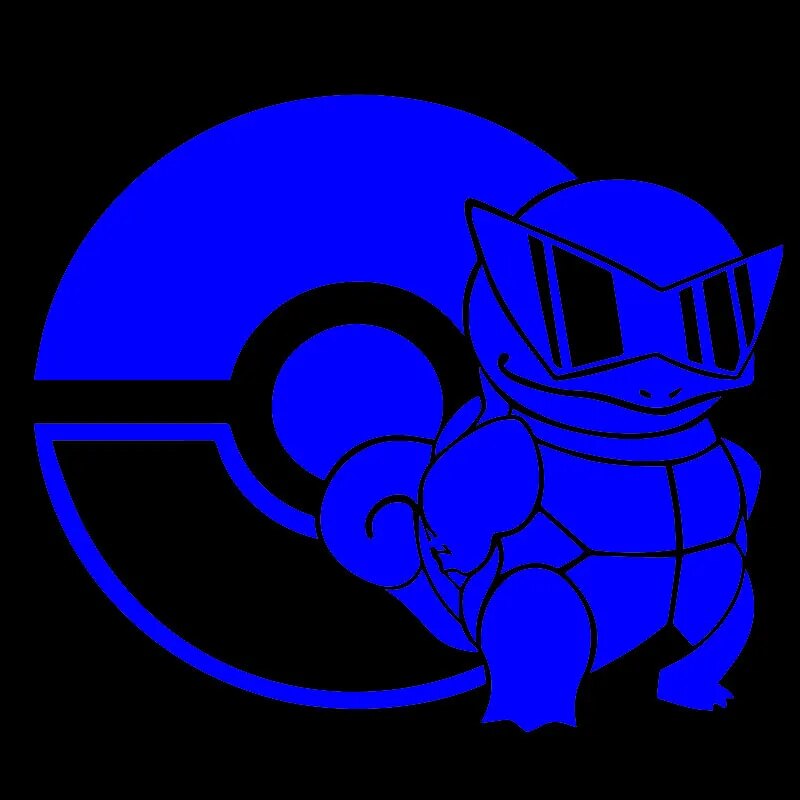 Pokemon 'Pokeball and Squirtle' Vinyl Car Sticker