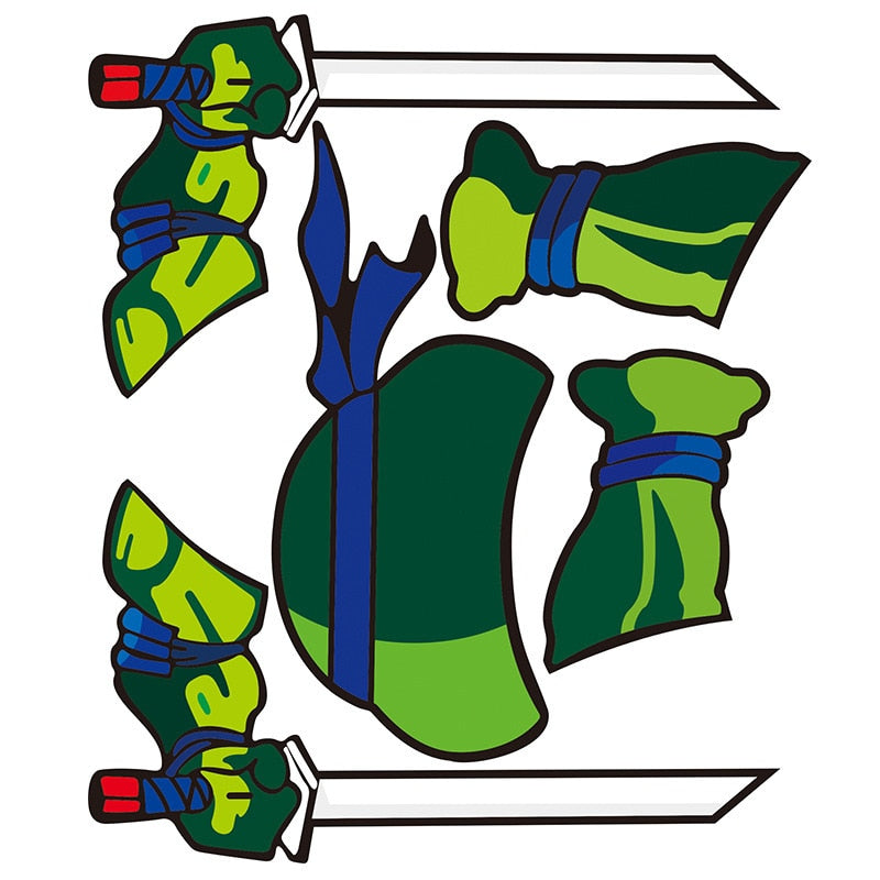 Teenage Mutant Ninja Turtles Tail 'Leonardo' Vinyl Car Sticker
