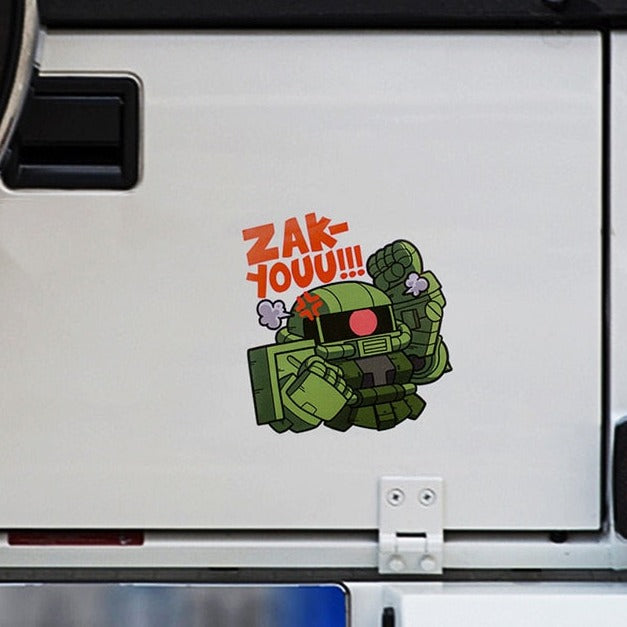 Mobile Suit Gundam 'MS-06 Zaku II | Zak-Youu!!!' Vinyl Car Sticker