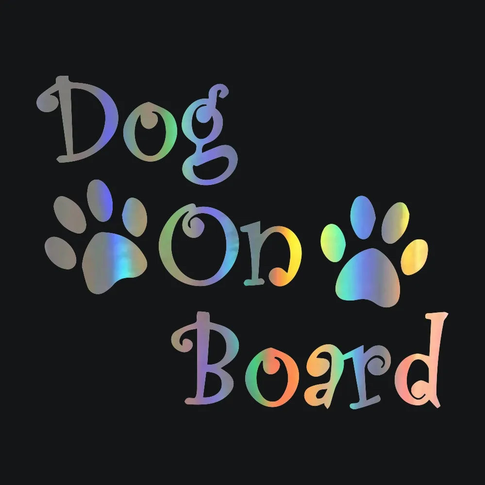 Dog On Board 'Paw Prints' Vinyl Car Sticker