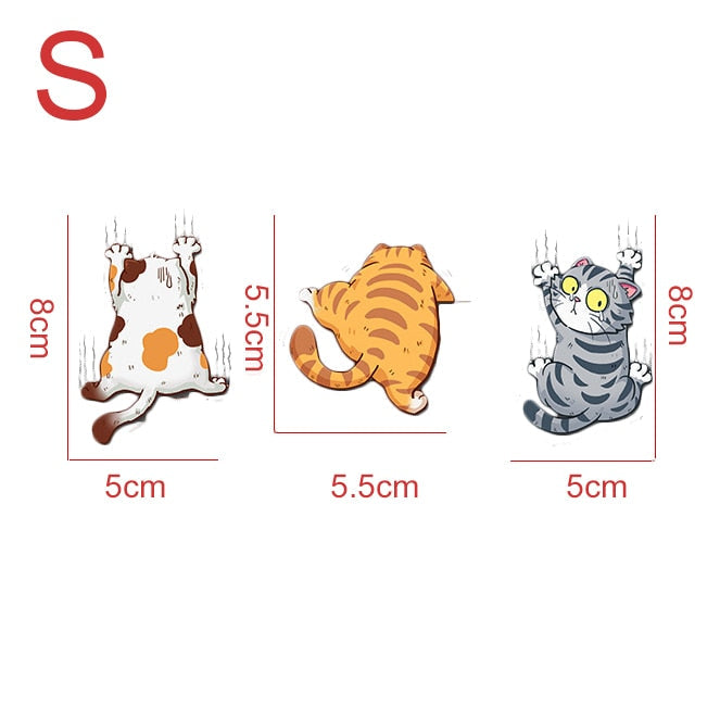 Cute 'Climbing Cats | Set of 3' Vinyl Car Sticker