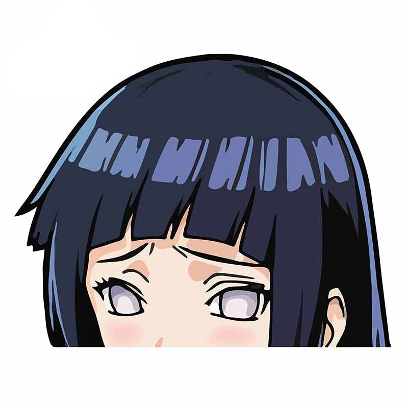 Naruto 'Hinata Hyuga | Worried' Vinyl Car Peeker Sticker