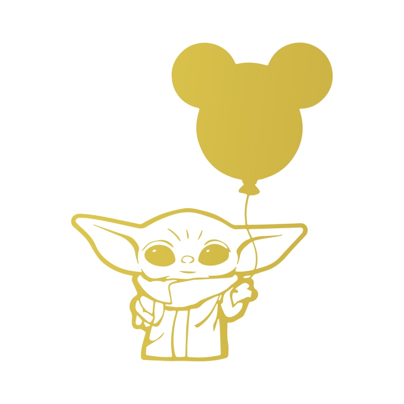 Star Wars 'Baby Yoda | Mickey Balloon' Vinyl Car Sticker