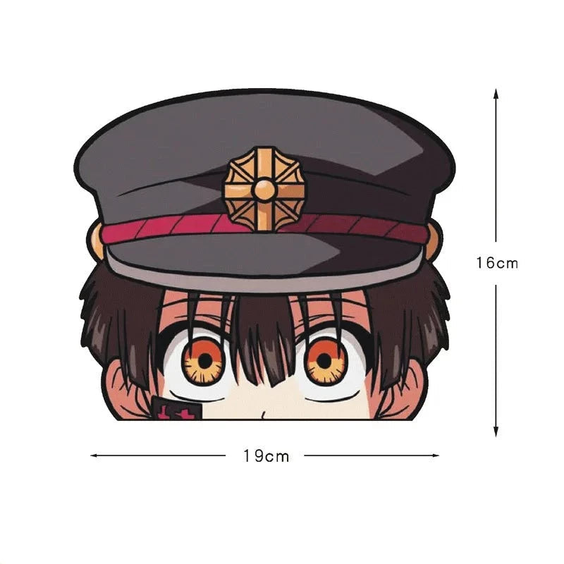 Toilet-bound Hanako-kun 'Hanako Shocked Eyes' Vinyl Car Peeker Sticker
