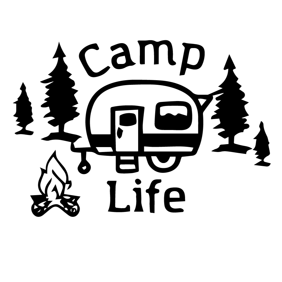 Camp Life 'Camping' Vinyl Car Sticker