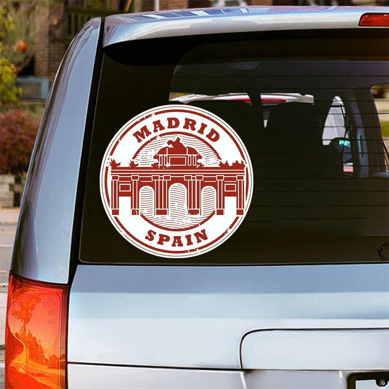 Madrid Spain 'Puerta de Alcalá' Vinyl Car Sticker