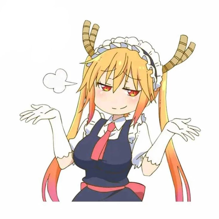 Miss Kobayashi's Dragon Maid 'Tohru | No Idea' Vinyl Car Sticker