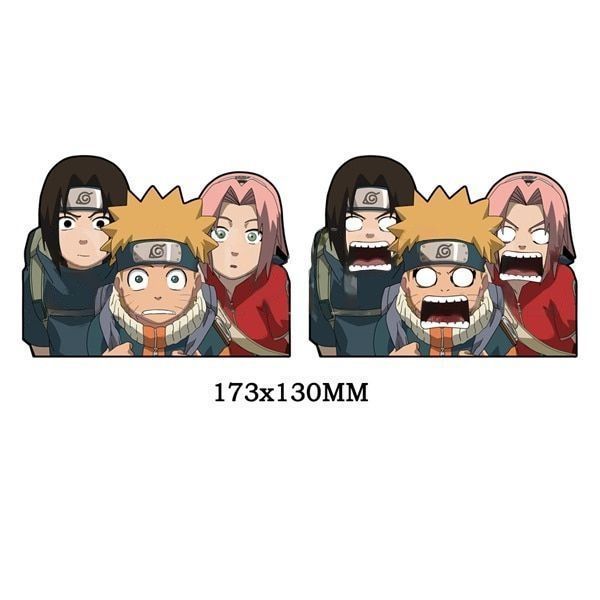 Naruto 'Naruto x Itachi x Sakura | Screaming' Vinyl Car 3D Motion Sticker