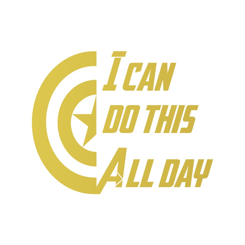 Captain America 'I Can Do This All Day' Vinyl Car Sticker
