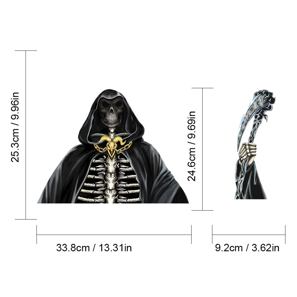 Grim Reaper 'Skeleton | Grinning' Vinyl Car Wiper Sticker