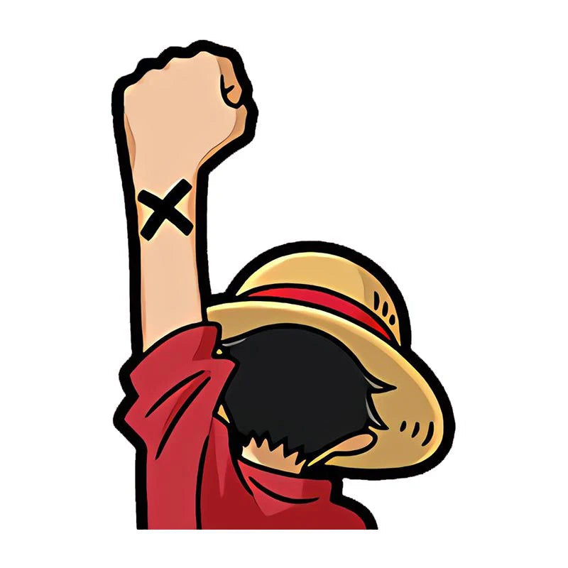 One Piece 'Luffy | Raised Left Fist 1.0' Vinyl Car Sticker