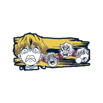 Demon Slayer 'Zenitsu Agatsuma | Face Reaction' Vinyl Car Sticker