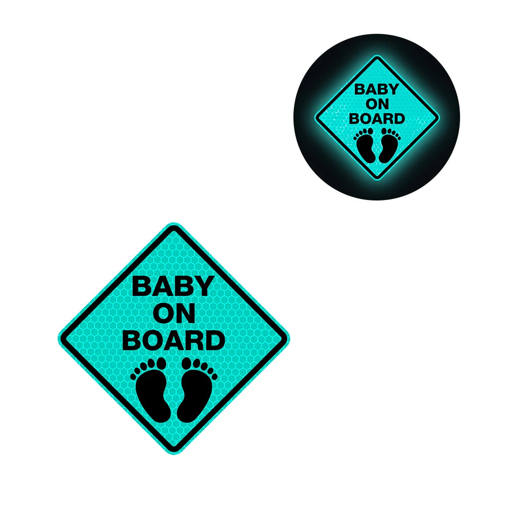 Baby On Board 'Footprints | Reflective' Vinyl Car Sticker