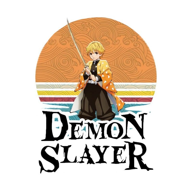 Demon Slayer 'Zenitsu | Retro Wave' Vinyl Car Sticker