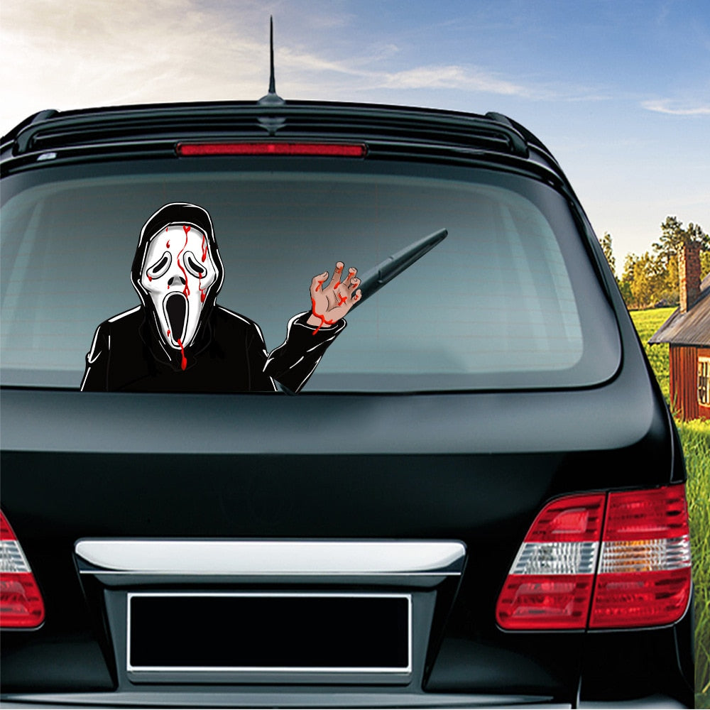 Scream 'Ghostface | Bloody Face And Hand' Vinyl Car Wiper Sticker