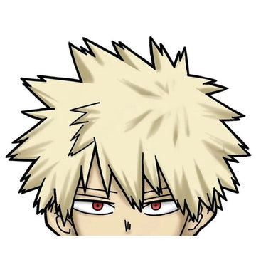 My Hero Academia 'Katsuki Bakugo | Look Tired' Vinyl Car Peeker Sticker