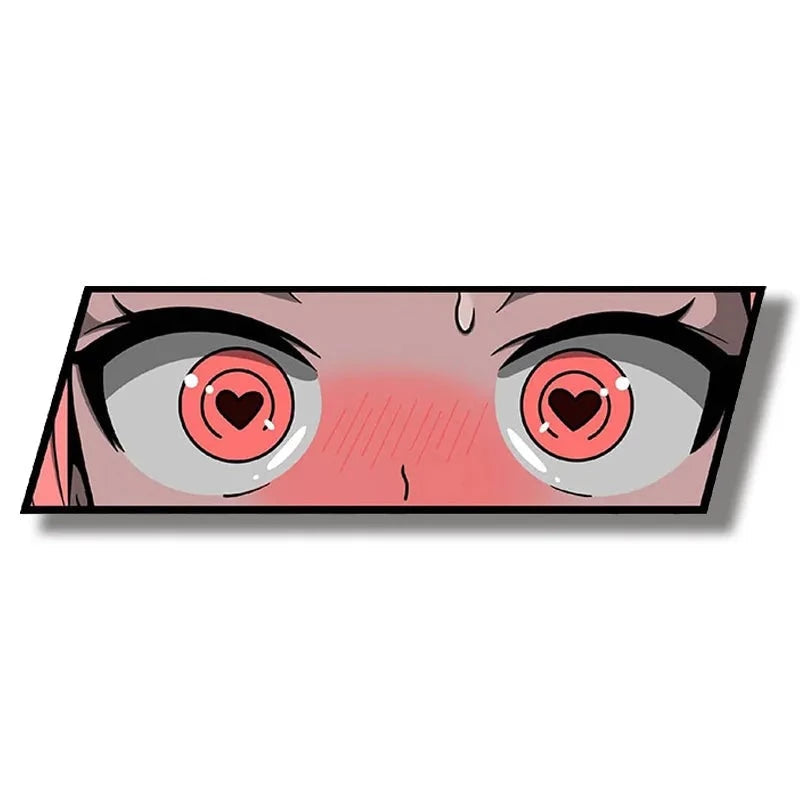 Anime 'Pink Eyes | Small Heart Eyes' Vinyl Car Sticker