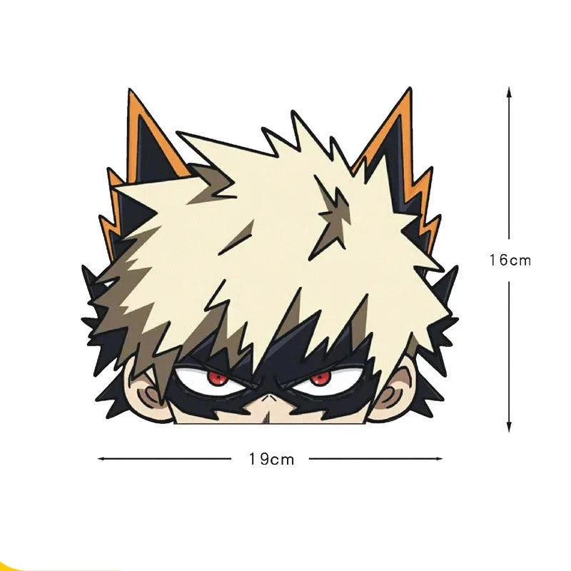 My Hero Academia 'Katsuki Bakugo | Squinting' Vinyl Car Peeker Sticker