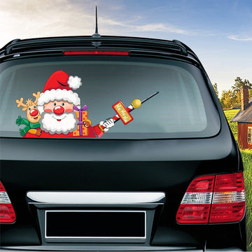Clown Santa Claus ' Ho Ho Ho' Vinyl Car Wiper Sticker