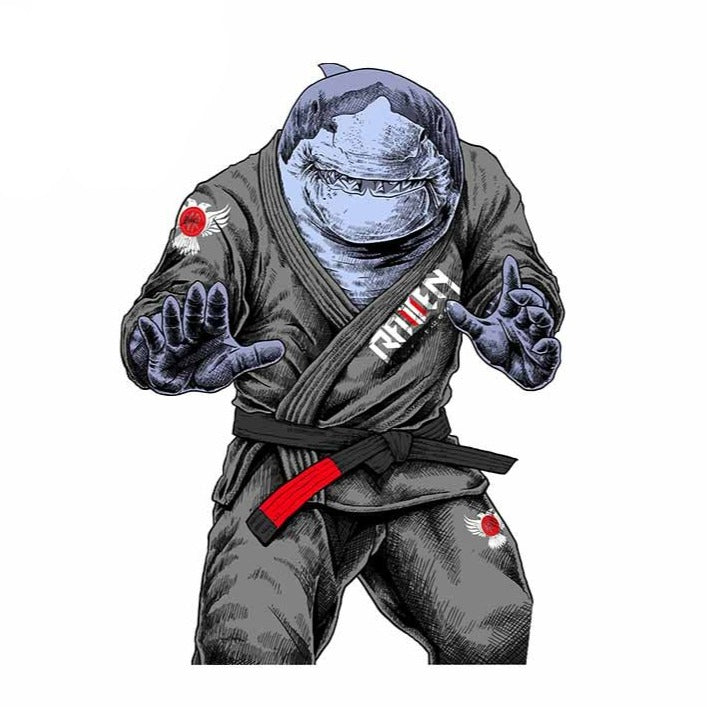 Jiu Jitsu 'Shark Fighter' Vinyl Car Sticker