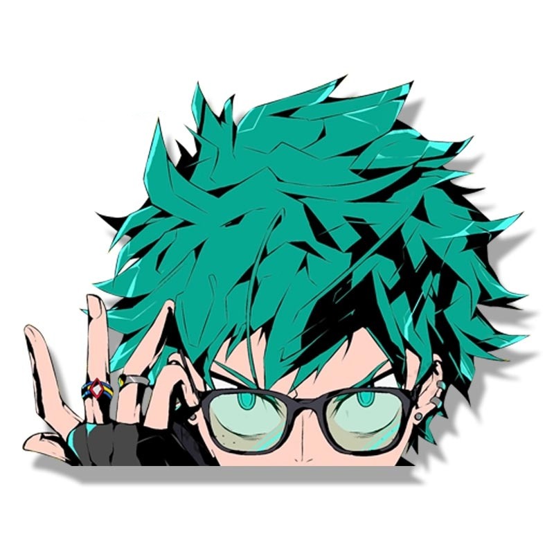 My Hero Academia 'Deku | Eyeglasses' Vinyl Car Peeker Sticker