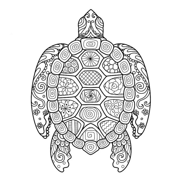 Tribal Turtle Sea 'Zentangling Turtle' Vinyl Car Sticker