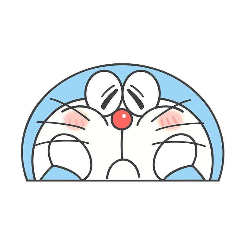 Doraemon 'Sad | Left' Vinyl Car Peeker Sticker