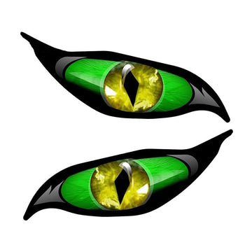 Evil Eyes 'Green Yellow Zombie Eyes' Vinyl Car Sticker
