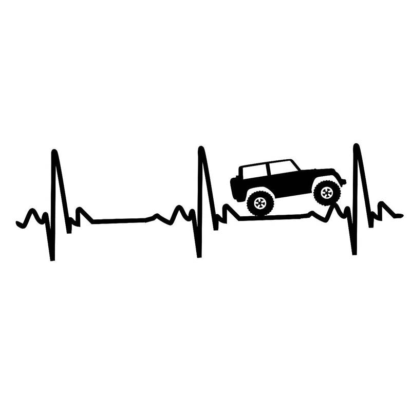 Car 'Heartbeat Lifeline' Vinyl Car Sticker