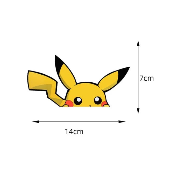 Pokemon 'Pikachu' Vinyl Car Peeker Sticker