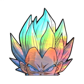 Dragon Ball Z 'Vegeta | Colorful Hair' Vinyl Car Peeker Sticker